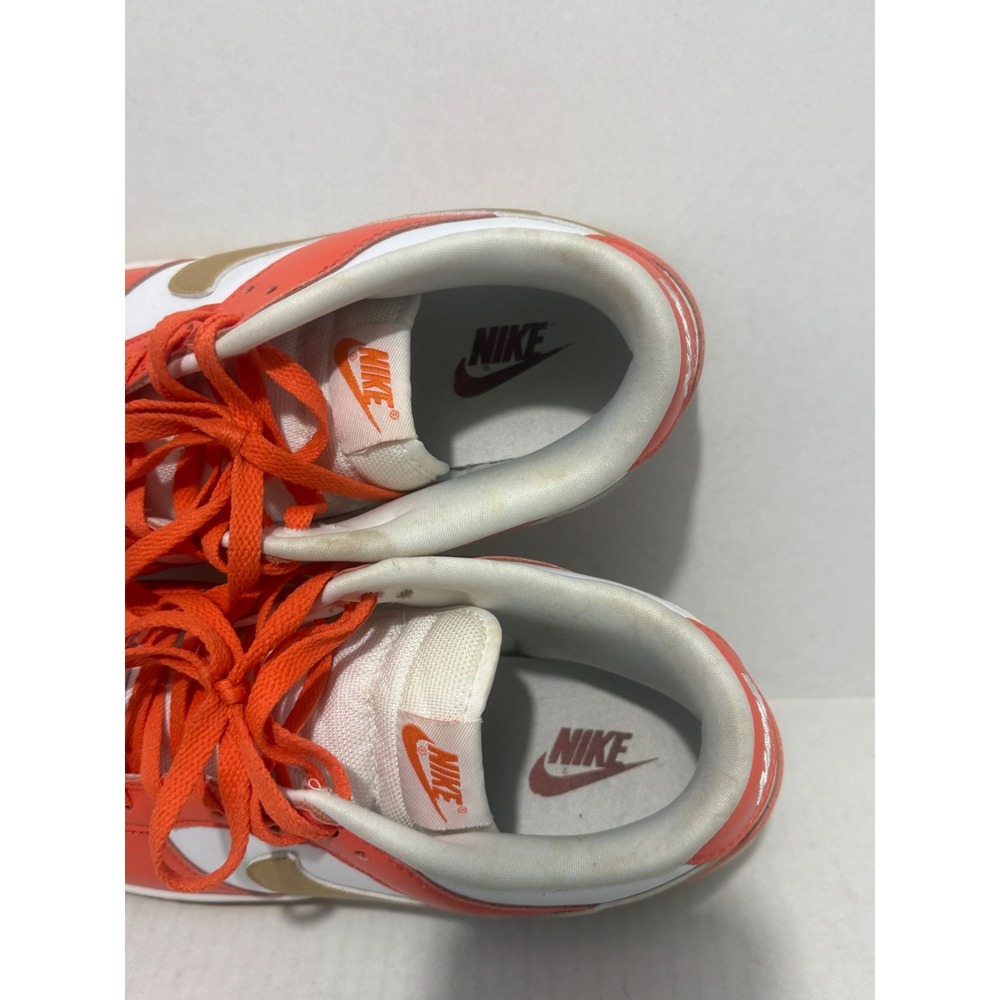 Nike Dunk Low Mens Sneaker 11 Orange Good Syracuse Gold Swoosh DQ4690-800 - Picture 5 of 8
